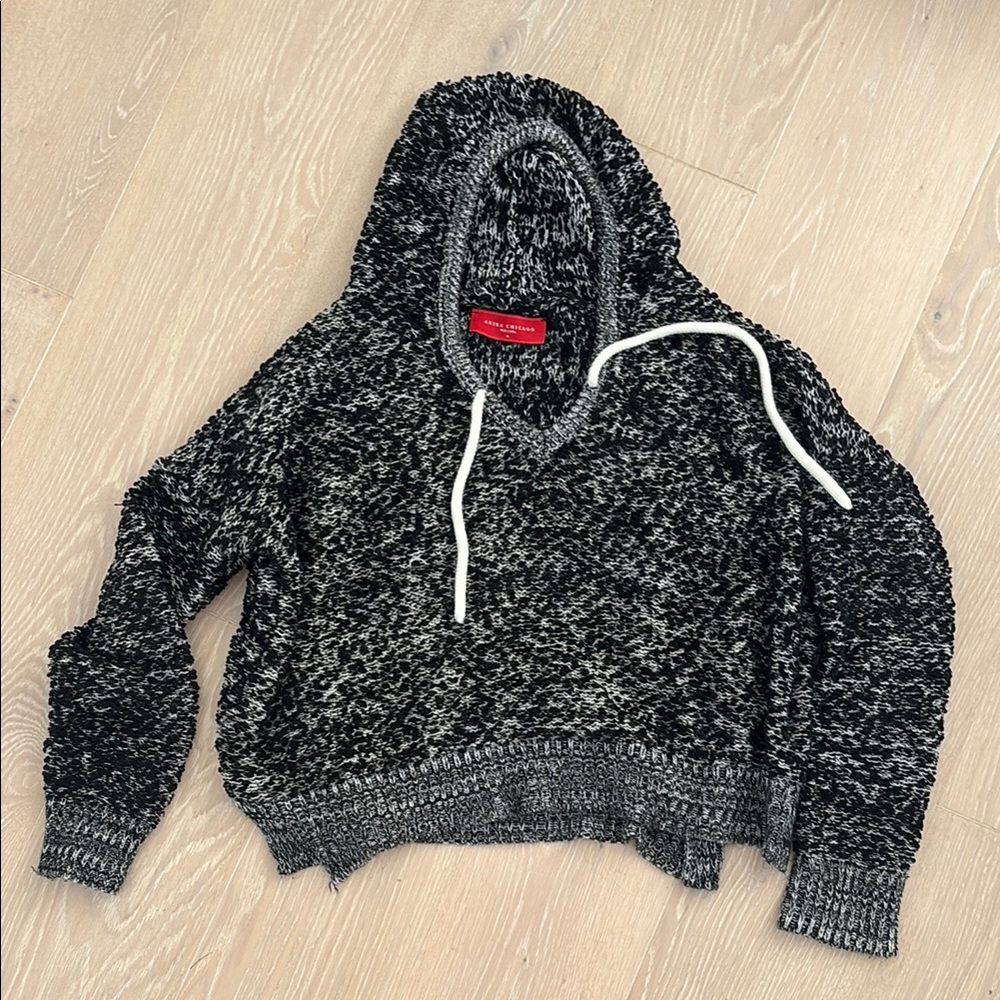 AKIRA Black and White Knit Sweater